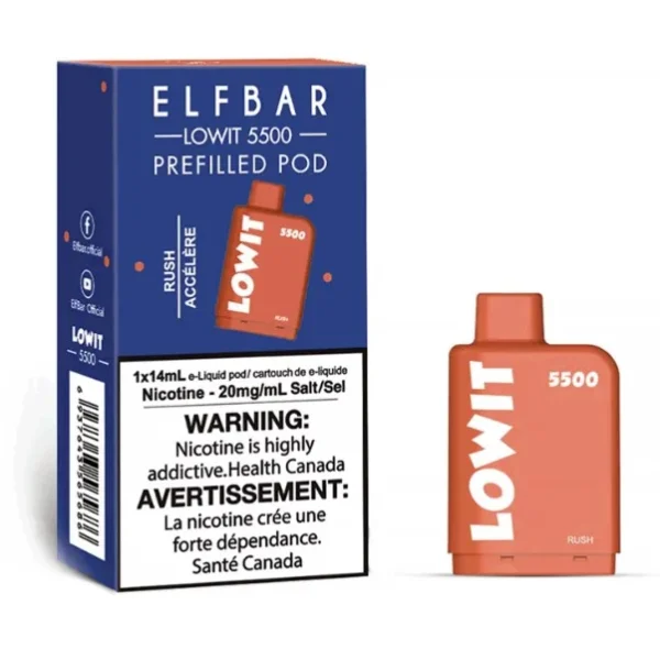 Rush Energy - Capsulas Lowit 5500 Puffs - Elfbar