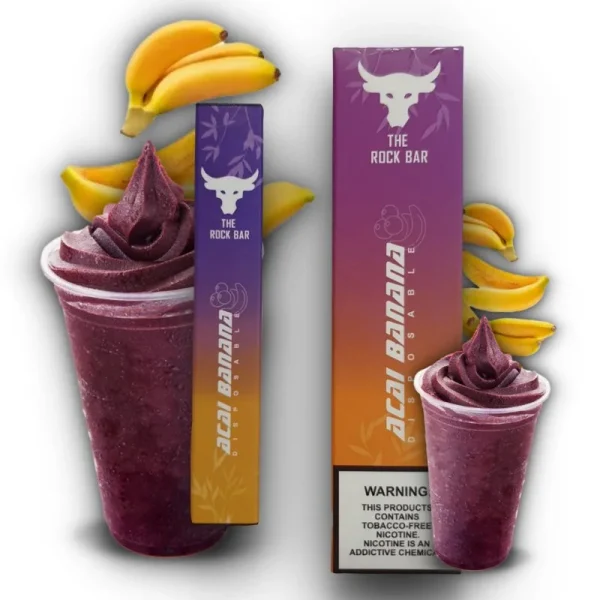 Açaí Banana - The Rock Bar - 300 Puffs - Pod Descartável