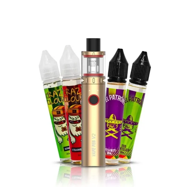 Combo - Vape Pen V2 - Smok - 60w - 1600mAh + 1 liquido El Patron ou Crazy Cloud - 30ml